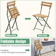 thumbnail image 4 of Dkelincs 3 Pieces Folding Patio Bistro Set Outdoor Furniture Sets with Table and 2 Chairs, Wood Portable Design, Nature, 4 of 8