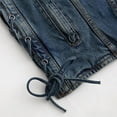 thumbnail image 5 of First Mfg Co - Gambler - Men's Motorcycle Biker Riding Blue Denim Vest - Large, 5 of 5