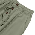 thumbnail image 4 of MDUKONU Men's Elastic Waist Cotton Linen Pants Quick Dry Fall Wear Green XXXL, 4 of 8