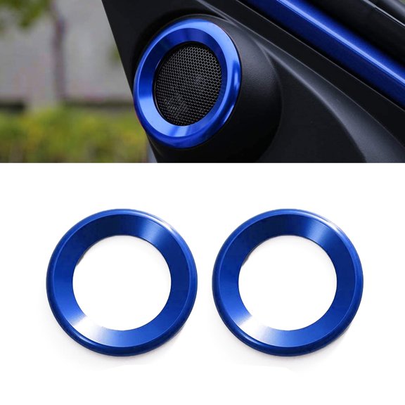 Xotic Tech 2pcs A-Pillar Door Audio Speaker Ring Surrounding Ring Decoration Covers Compatible with Honda Civic 10th 2016-2021 (Blue)