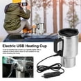thumbnail image 3 of Travel Coffee Heated Mug 450Ml Car Based Heating Stainless Steel Cup Kettle 12V, 3 of 10