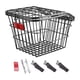 thumbnail image 2 of Cesta trasera para bicicleta, contenedor de carga para bicicletas, práctica cesta de alambre de hierro para portabicicletas, cesta de almacenamiento p Negro con tapa, 2 of 9
