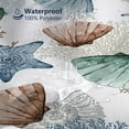 thumbnail image 4 of Nautical Coastal Shower Curtain Beach Bathroom Decor Starfish Seashell Shower Curtain for Bathroom Washable Durable Fabric Bathroom Shower Curtains 72x72 in, 4 of 6