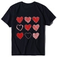 thumbnail image 4 of Qiopertar T-shirt à Manches Courtes pour Femmes Imprimé Saint-Valentin Col Rond Liquidation Livraison Gratuite Offres de la Semaine Liquidation, 4 of 4