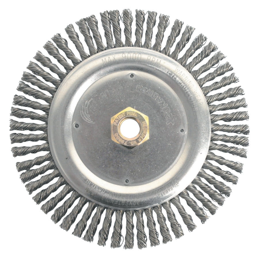 4 Diameter 0.014 Wire Diameter 1//2 Brush Face Width Steel Weiler Standard Wire Wheel Brush Partial Twist Knotted Round Shank 20000 rpm 4 Diameter 0.014 Wire Diameter 1//4 Shank 7//8 Bristle Length 17687 1//4 Shank 7//8 Bristle Length