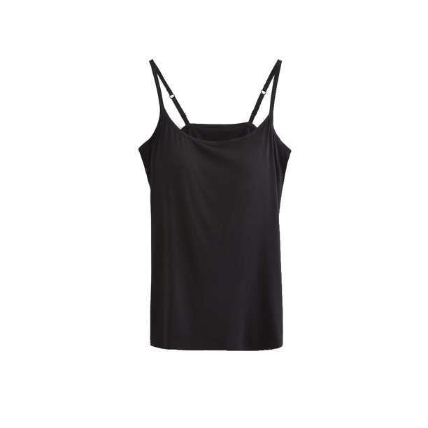 Minnieouse Tops de mujer, vestido deportivo para niñas, chaleco deportivo acolchado, camisola de Yoga de Color sólido de verano sin anillo de acero, Prendas para la parte del cuerpo Negro XXL Minnieouse AP011310-20B