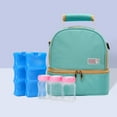 thumbnail image 4 of Tainini Diaper tote Bag - Small Breast Pump Bag Breastmilk Cooler Bag Lunch Bag Double Layer for Mother Breast Milk Storage Bag, 4 of 5