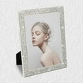 thumbnail image 4 of YAOMOBB Wedding Picture Frame Luxury Non Skid Electroplated Stainless Steel Photo Frame 5 6 7 Inch Shiny Edge Wall Mounting and Table Top, 4 of 7