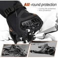 thumbnail image 7 of TAGVO Warm Windproof Waterproof, Hard Knuckle Palm Finger Protection Motorbike Riding Gloves Touch Screen Function, Snug Fit Good Grip Long Cuff Well Stitched Hand Protector, Black XL Size, 7 of 7