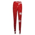 thumbnail image 4 of LISTHA Christmas Leggings for Women Ugly Christmas Tummy Control Xmas Tights Holiday High Waisted Pants Red XL, 4 of 5