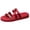 Red, variant on Rokment Women's Memory Foam Cushioned Platform Slip on Sandals Stylish Casual Metallic Patchwork Thick Sole Yoga Mat Dress Flat Comfortable Walking Slippers for Beach Vacation Summer Red Size 9.5