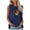 Blue, variant on DailyTrove Women's Rainbow Graphic Sleeveless Tank - Casual V-Neck Top, Colorful for Pride & Celebrations