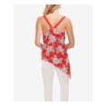 thumbnail image 2 of VINCE CAMUTO Womens Red Floral Sleeveless V Neck Top XS, 2 of 2