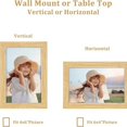 thumbnail image 4 of 8x10 Picture Frames Set of 6,Wood Photo Frame Display Pictures 5x7 with Mat or 8x10 Without Mat High Definition Wall Mounting and Tabletop Display (Natural Wood－, 4 of 6