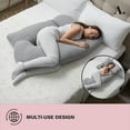 thumbnail image 6 of Allswell Full Wrap-Around Oversized Pregnancy Pillow, Gray, 6 of 10