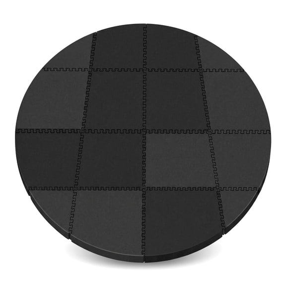 Unbranded 78 Inch Round Hot Tub Mat - Extra-Thick Interlocking Hot Tub Protective Pad Ground Base Flooring Protector for Portable Inflatable Hot Tub Accessories Outdoor Indoor