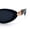 All Black, variant on Womens Bold Cat Eye Sunglasses with Gold Tone Spike Stud Chain Hinge Detail Slate Frame - Beige Lens
