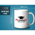 thumbnail image 6 of Graduation Mug White 11oz - Phinished Class of 2022 - PhD Graduation College Student Doctoral Degree, 6 of 7