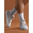 thumbnail image 4 of On the Go Men's Crew Socks (6 Pair Pack, White with Medium Grey Sole), 4 of 4