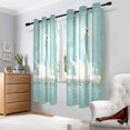thumbnail image 2 of Yayeee Window Curtains Light Filtering 63"x52" Grommet Panel Pair Home Living Room Decor, White Cartoon Swan, 2 of 7