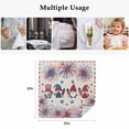 thumbnail image 5 of Independence Day Cloth Napkins, American Flag Gnomes Stars 4th of July Washable and Reusable Dinner Napkins Set of 2, Table Napkin for Kitchen Party Birthday Wedding Hotel Housewarming 20"x20", 5 of 9