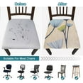 thumbnail image 5 of Seat Covers for Dining Room Chairs Stretch Floral Chair Seat Covers Set of 4, Removable Washable Upholstered Chair Seat Protector Cushion Slipcovers for Kitchen, Office(Dandelion Pattern), 5 of 6