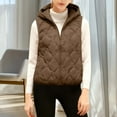 thumbnail image 6 of Ruimatai Women's Lightweight Puffer Vest Hooded Casual White Duck Down Jacket for Outdoor Winter Warmth, 6 of 7