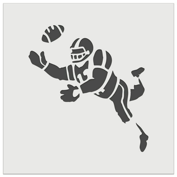 Cartoon American Football Catching Ball DIY Cookie Wall Craft Stencil - 5.5 Inch
