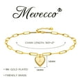 thumbnail image 5 of MEVECCO 14K Gold Plated Handmade Personalized Alphabet Letter Heart Love Choker Pendant Necklace for Women Gift, 5 of 6