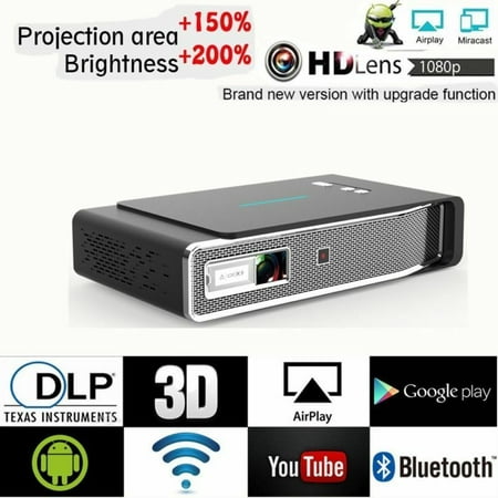 Mini Home Theater Projector 8500 Lumens 4K HD 1080P Cinema LED DLP 3D Wifi Portable