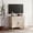 Beige, variant on Rustic White Farmhouse TV Stand for 43 inch TV with Drawer & Doors