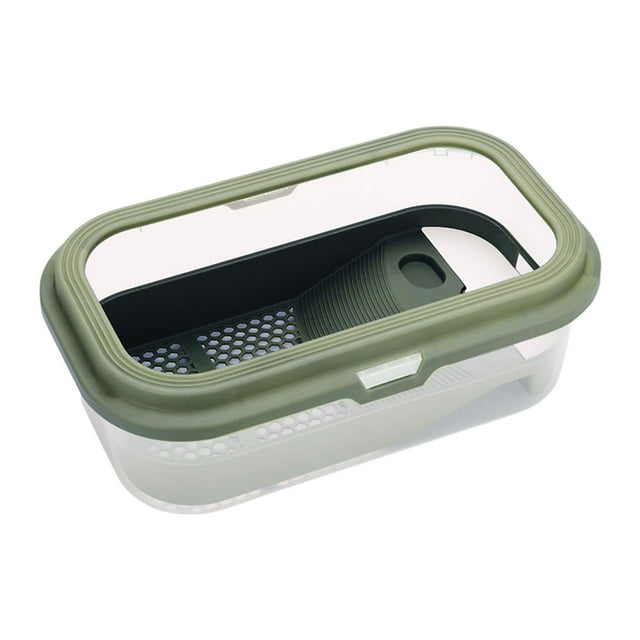 BELOVING Small Turtle Tank Hatching Area Reptile Tank for Tortoises Snail Hermit s Green M Size