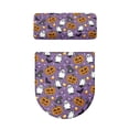 thumbnail image 5 of HELLHERO Cute Ghost Pumpkins Bathroom Toilet Lid Cover Set, Dustproof Stretch Fit Polyester Fabric Toilet Cover Set, 5 of 8