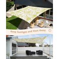 thumbnail image 5 of Sun Shade Sail 8'x10' Watercolor Flower Rectangle Sun Shade Sails Canopy Waterproof Yellow Floral Plant Outdoor Sunshades Sand UV Block Cover Shades Cloth for Patio Backyard Garden Deck Porch Lawn, 5 of 9