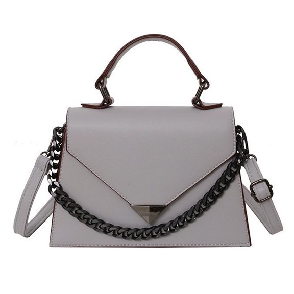 New slung PU bag fashion ladies shoulder bag chain handbag leather shoulder bag-grey