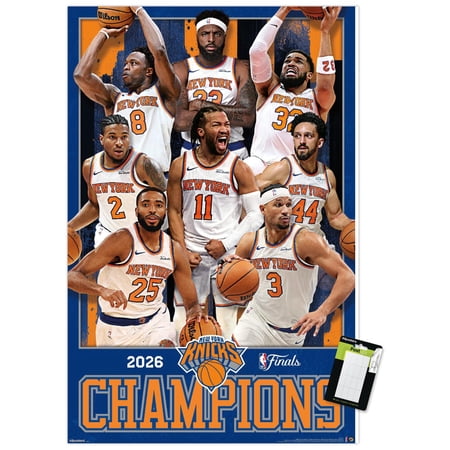 NBA New York Knicks - 2026 NBA Finals Champions Wall Poster, 14.725" x 22.375"