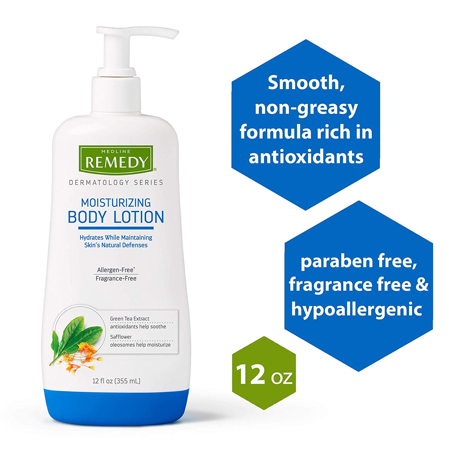 Remedy Dermatology Series Moisturizing Body Lotion, Fragrance and Paraben Free, For Sensitive Skin, 3 Oz.