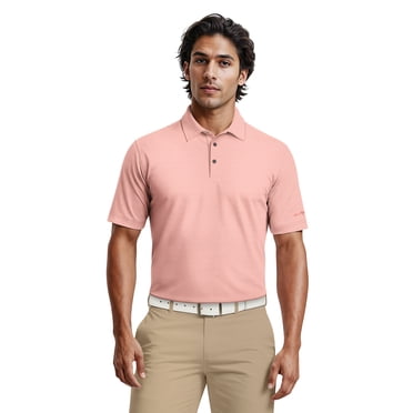 Ben Hogan Men's & Big Men's Performance Fine Line Printed Short Sleeve Polo Shirt, up to 5XL