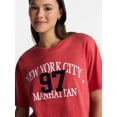 thumbnail image 4 of No Boundaries Boxy Cropped Graphic Tee, Women's and Women's Plus XXS-4X, 4 of 5