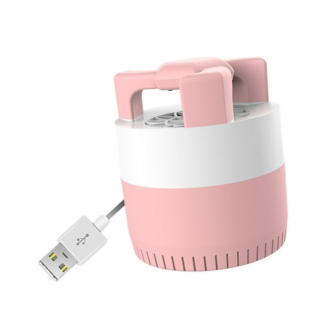 Matamosquitos eléctrico silencioso USB para el hogar, patio trasero, color rosa