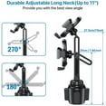 thumbnail image 4 of Miracase [Upgraded Version Cup Phone Holder for Car, Universal Adjustable Long Neck Car Phone Mount Cradle Friendly Compatible with iPhone Samsung Google and All 4.0-7.0 inches Smartphones, 4 of 6