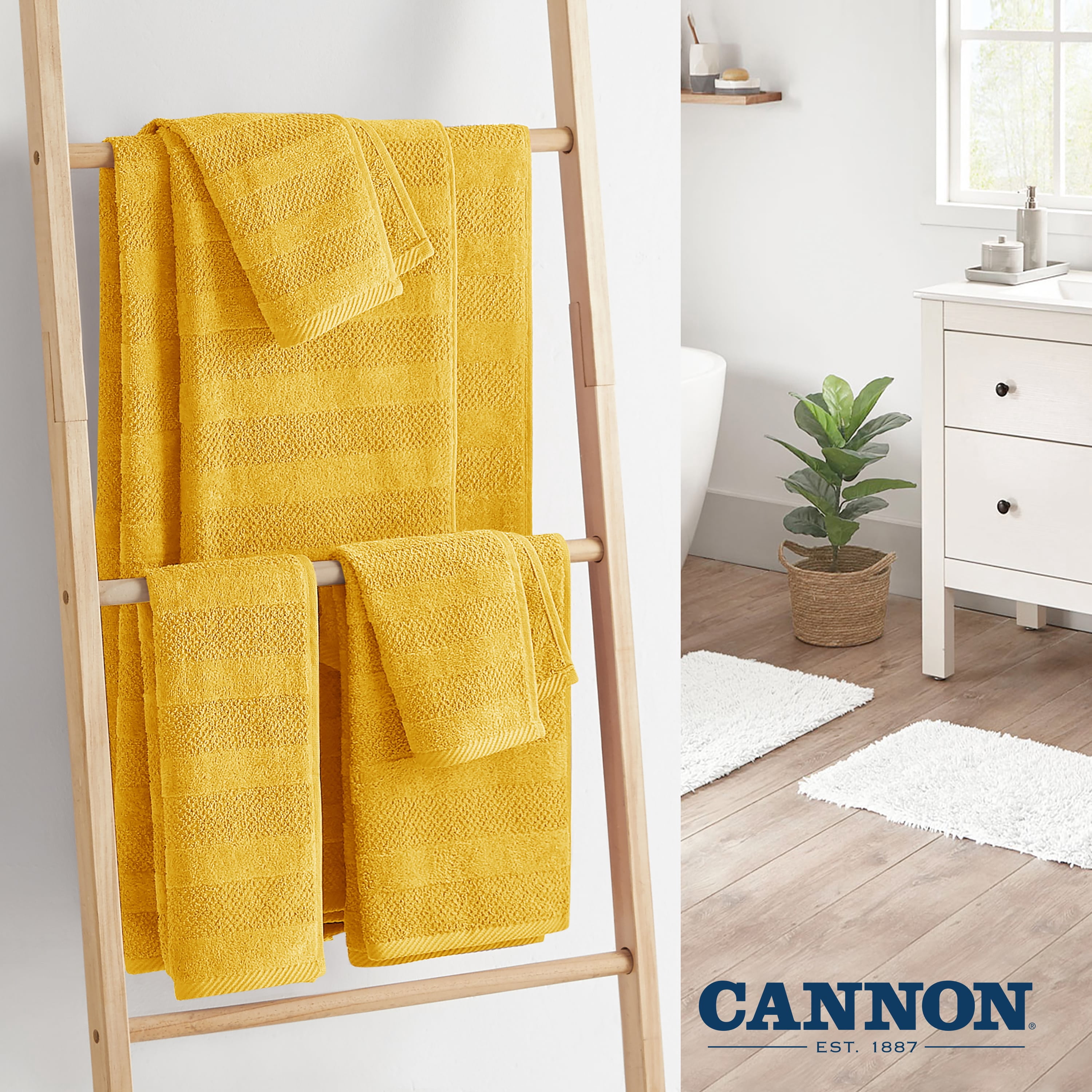 Cannon Shear Bliss Quick Dry 100% Cotton Hand Towels for Adults (2 pack, Sorbet)