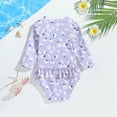 thumbnail image 4 of Jamsmile Toddler Girls Swimsuits One Piece Long Sleeve Floral Print Beach Swimwear Bathing Suits Beachwear, 4 of 4
