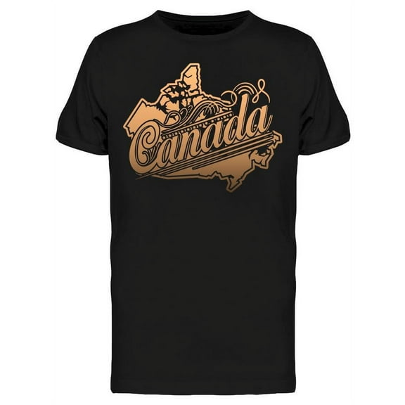 Colored Canada Text T-Shirt Men -Image by Shutterstock, Male 3X-Large