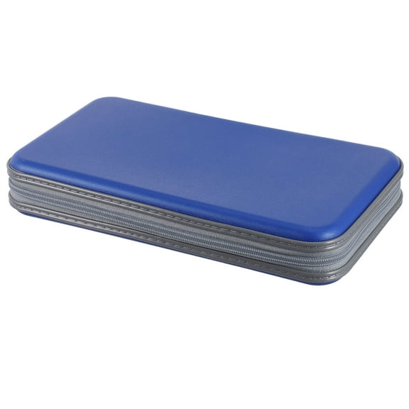 WHAMVOX  Media Case CD Booklet Binder Portable Album Storage Tool Holders Blue