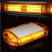 126 LED Strobe Light Bar 108W COB Amber Warning Beacon Light with Magnetic 12V Rotation Emergency flash strobe lights