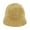 Yellow, variant on Prolriy Winter Hats for Women Autumn/Winter Solid Color Warm Ear Big Head Waist Water Bucket Knitted Woolen Hat Bucket Hat Cloche Hat Beige