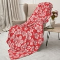 thumbnail image 3 of Sigee Red Hibiscus Flower for Flannel Blanket - Ultra-Soft, Warm and Cozy, Perfect for Couch, Bed, or Travel-60"x50", 3 of 6