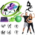 thumbnail image 1 of Meottam Meottam 8 in 1 Yoga Set for Women, Pilates Essentials Kit with Pilates Rings Booty Bands Exercise Band Yoga Ball Figure Resistance Band for Stretching & Relief (Green), 1 of 9