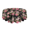 thumbnail image 5 of Pioneer Flower Floral Print Pattern Round Tablecloth 60"x60",Wrinkle Wipeable Table Cloth for Kitchen Dining Room Picnic Patio Party, 5 of 6